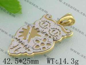 Stainless Steel Gold-plating Pendant   - KP28361-K