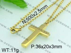 Stainless Steel Cross Pendant  - KP37015-Z