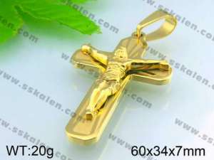 Stainless Steel Cross Pendant  - KP38020-H