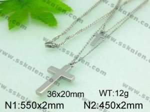 Stainless Steel Cross Pendant  - KP40033-Z