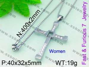 Stainless Steel Cross Pendant  - KP40245-K