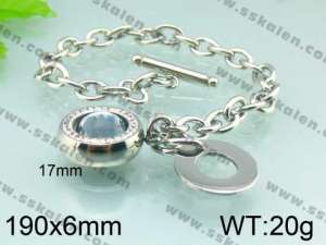 Stainless Steel Crystal Bracelet  - KB51118-Z