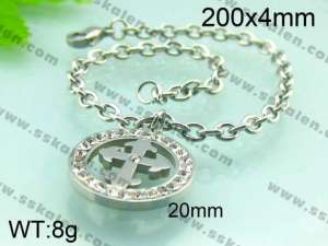  Stainless Steel Crystal Bracelet  - KB51247-Z