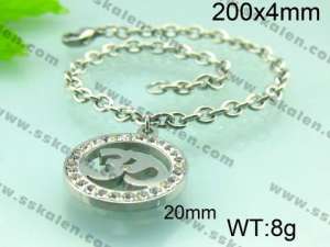  Stainless Steel Crystal Bracelet  - KB51248-Z