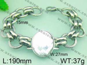  Stainless Steel Crystal Bracelet  - KB53770-Z