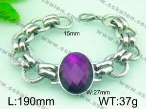  Stainless Steel Crystal Bracelet  - KB53771-Z