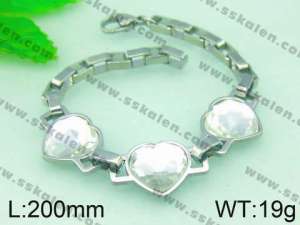 Stainless Steel Crystal Bracelet  - KB53774-Z