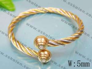 Stainless Steel Gold-plating Bangle - KB20312-T