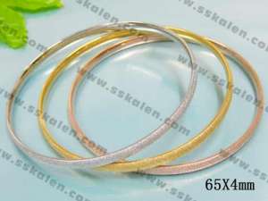 Stainless Steel Gold-plating Bangle - KB23694-K