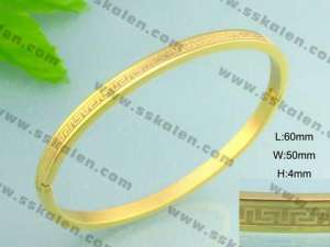 Stainless Steel Gold-plating Bangle  - KB28101-T