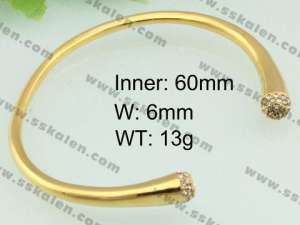 Stainless Steel Gold-plating Bangle - KB36007-L