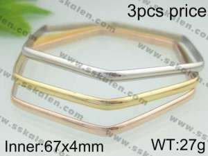 Stainless Steel Gold-plating Bangle - KB39473-D