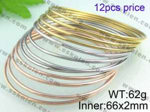 Stainless Steel Gold-plating Bangle - KB41065-K