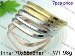 Stainless Steel Gold-plating Bangle - KB41072-K