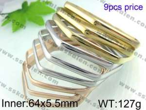 Stainless Steel Gold-plating Bangle - KB41074-K