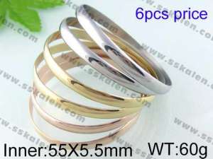 Stainless Steel Gold-plating Bangle    - KB41536-K