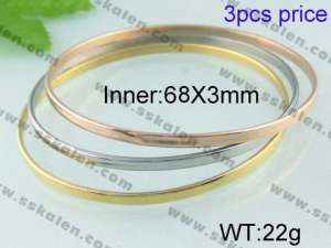 Stainless Steel Gold-plating Bangle   - KB41803-K