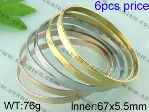 Stainless Steel Gold-plating Bangle   - KB41955-K
