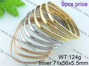 Stainless Steel Gold-plating Bangle - KB42380-K