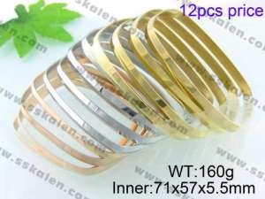 Stainless Steel Gold-plating Bangle - KB42384-K