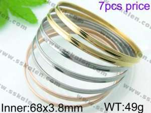 Stainless Steel Gold-plating Bangle - KB42857-K