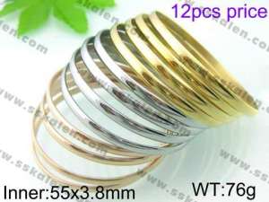  Stainless Steel Gold-plating Bangle - KB42861-K