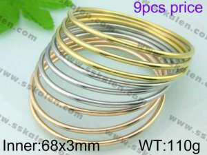 Stainless Steel Gold-plating Bangle - KB43041-K