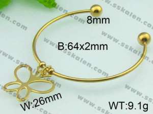 Stainless Steel Gold-plating Bangle - KB43834-Z