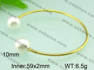 Stainless Steel Gold-plating Bangle - KB49040-Z