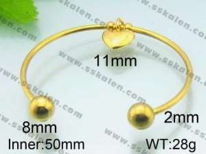 Stainless Steel Gold-plating Bangle - KB52202-Z