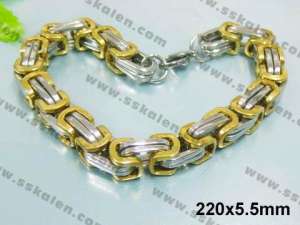 Stainless Steel Gold-plating Bracelet  - KB25441-H