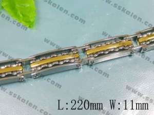 Stainless Steel Gold-plating Bracelet  - KB26187-T
