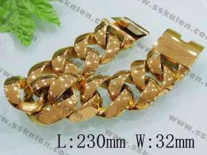Stainless Steel Gold-plating Bracelet - KB27591-D