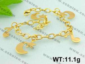 Stainless Steel Gold-plating Bracelet - KB29554-H