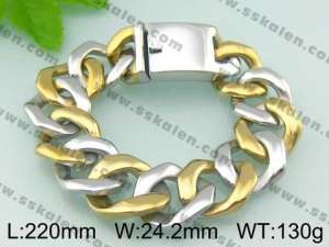 Stainless Steel Gold-plating Bracelet  - KB30082-D