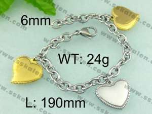 Stainless Steel Gold-plating Bracelet    - KB40217-Z