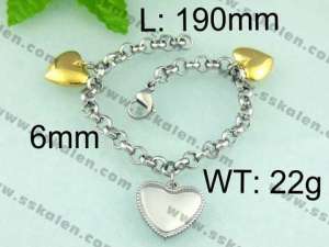 Stainless Steel Gold-plating Bracelet    - KB40262-Z