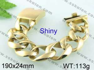 Stainless Steel Gold-plating Bracelet    - KB42338-D