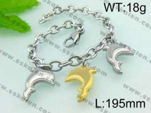 Stainless Steel Gold-plating Bracelet  - KB43317-Z