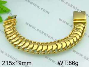 Stainless Steel Gold-plating Bracelet  - KB44071-D