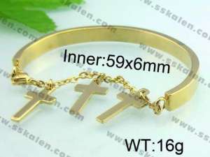  Stainless Steel Gold-plating Bracelet  - KB47784-H