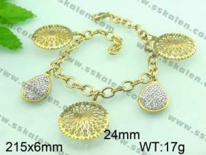  Stainless Steel Gold-plating Bracelet  - KB47790-H