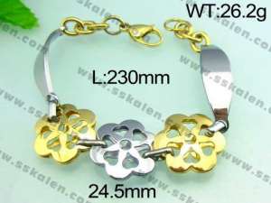  Stainless Steel Gold-plating Bracelet  - KB48915-TSC