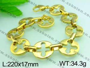 Stainless Steel Gold-plating Bracelet  - KB48923-TSC