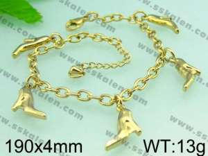 Stainless Steel Gold-plating Bracelet  - KB49175-H