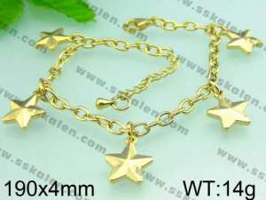Stainless Steel Gold-plating Bracelet  - KB49180-H