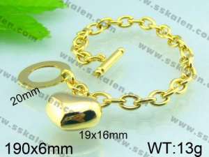 Stainless Steel Gold-plating Bracelet  - KB49684-Z