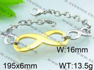 Stainless Steel Gold-plating Bracelet  - KB49697-Z
