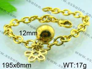 Stainless Steel Gold-plating Bracelet  - KB50192-Z