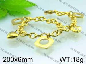  Stainless Steel Gold-plating Bracelet  - KB50194-Z